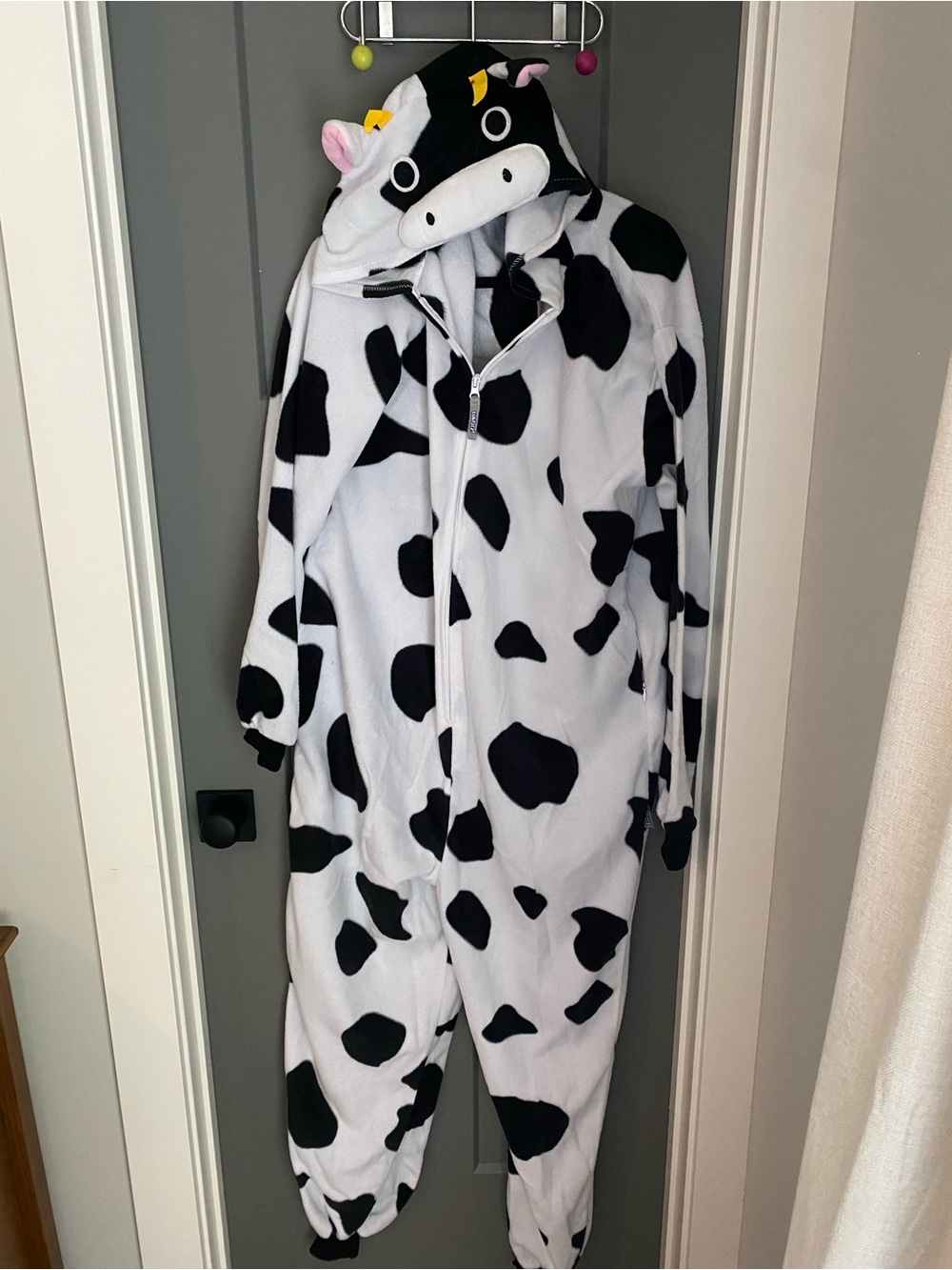 Cow Print Onesie with Hood